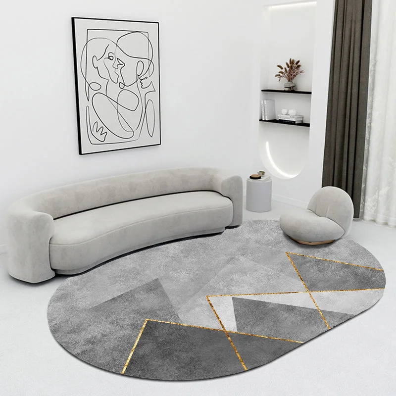 

Modern Minimalist Special-Shaped Carpet, Nordic Light, Luxury Living Room Oval Carpets, Sofa, Coffee Table Rug, Bedroom Bedside