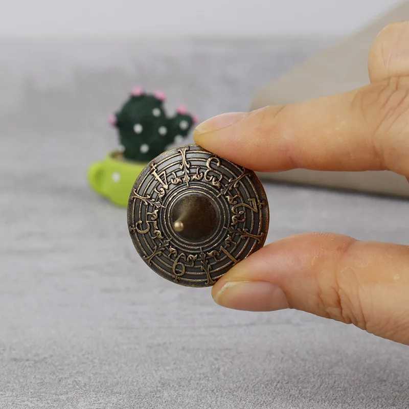 Mini Retro Klatsch/Zahl Fingertip Gyro Legierung Tragbare Hand Spinner Gyro Zappeln Desktop Spiele Stress Relief EDC Hand Spinner spielzeug