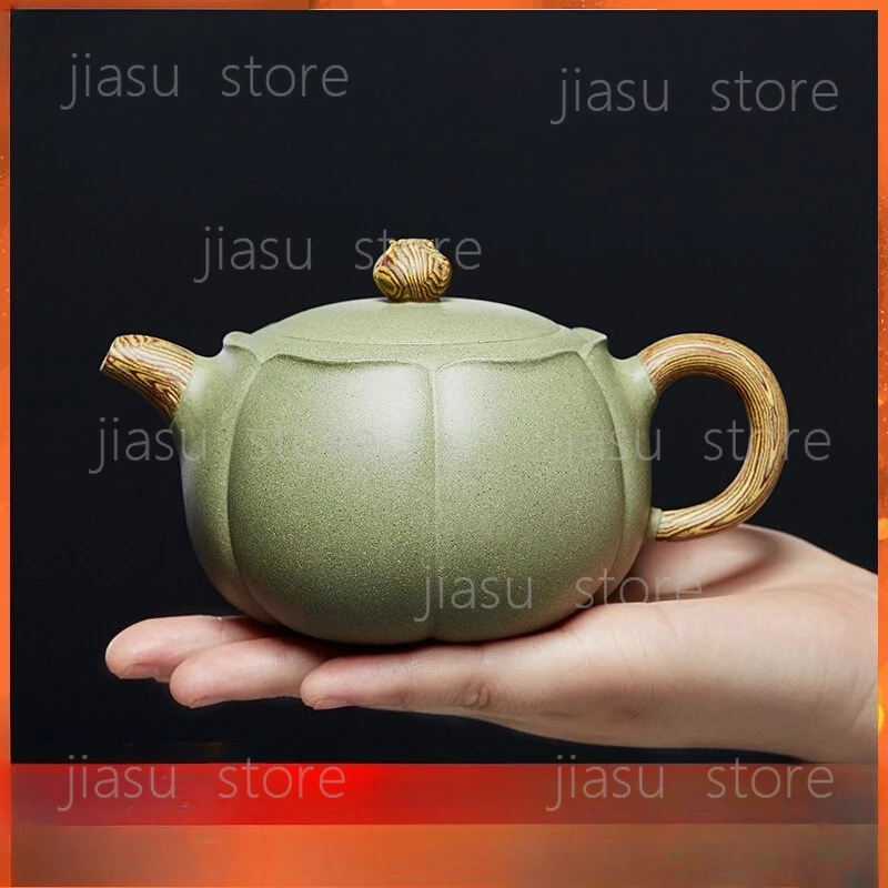 

Pure handmade purple clay pot large-capacity Xishi pot bean green sand tea single pot tea set