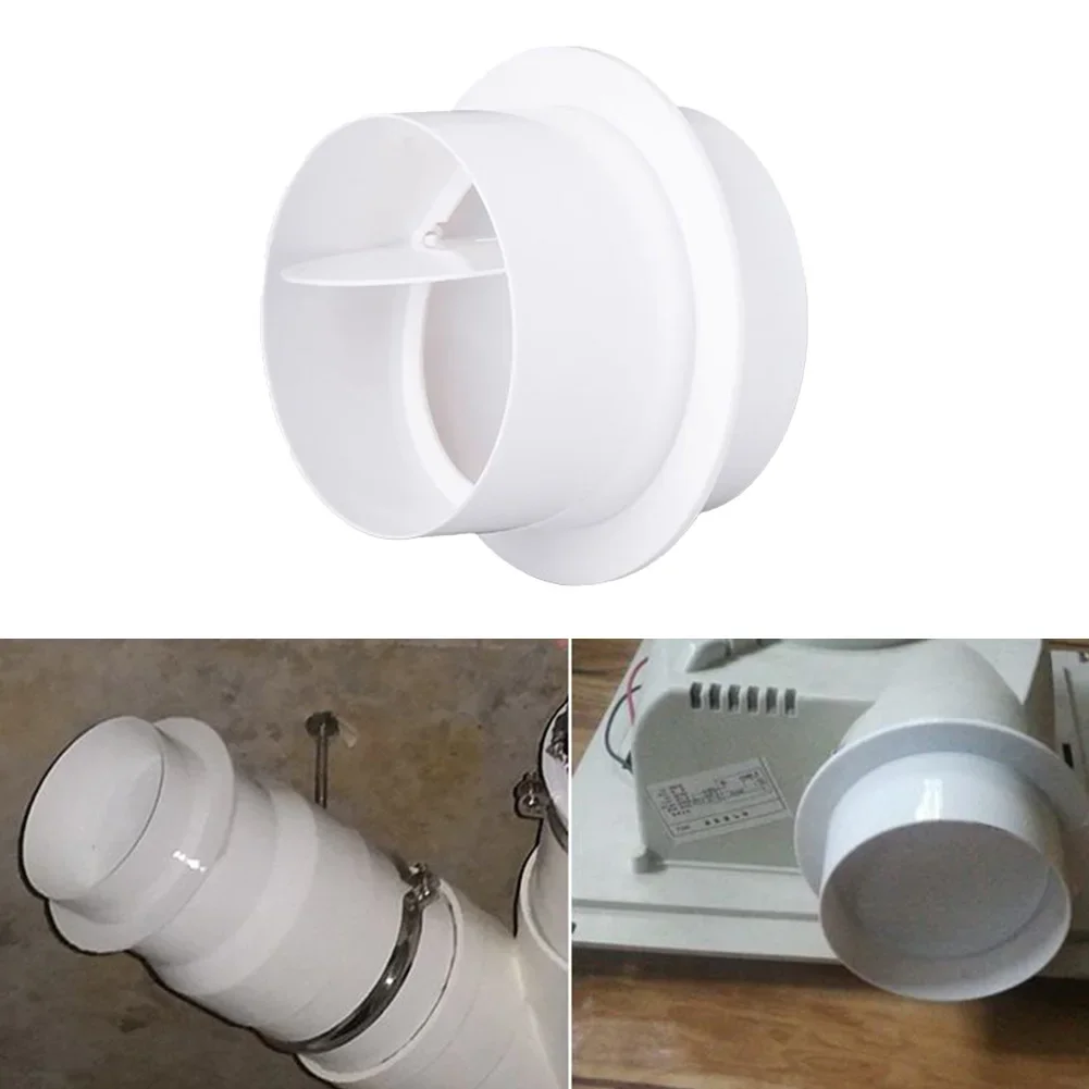 

PVC Check Valve for Bathroom Kitchen Ventilation Round Pipe Backdraft Damper Prevents Reverse Irrigation Backflow Prevention