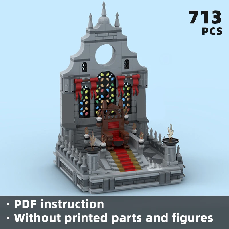 epic dungeon game movie throne room diorama bricks fantasy architecture scene blocks building moc castle display unique klocki