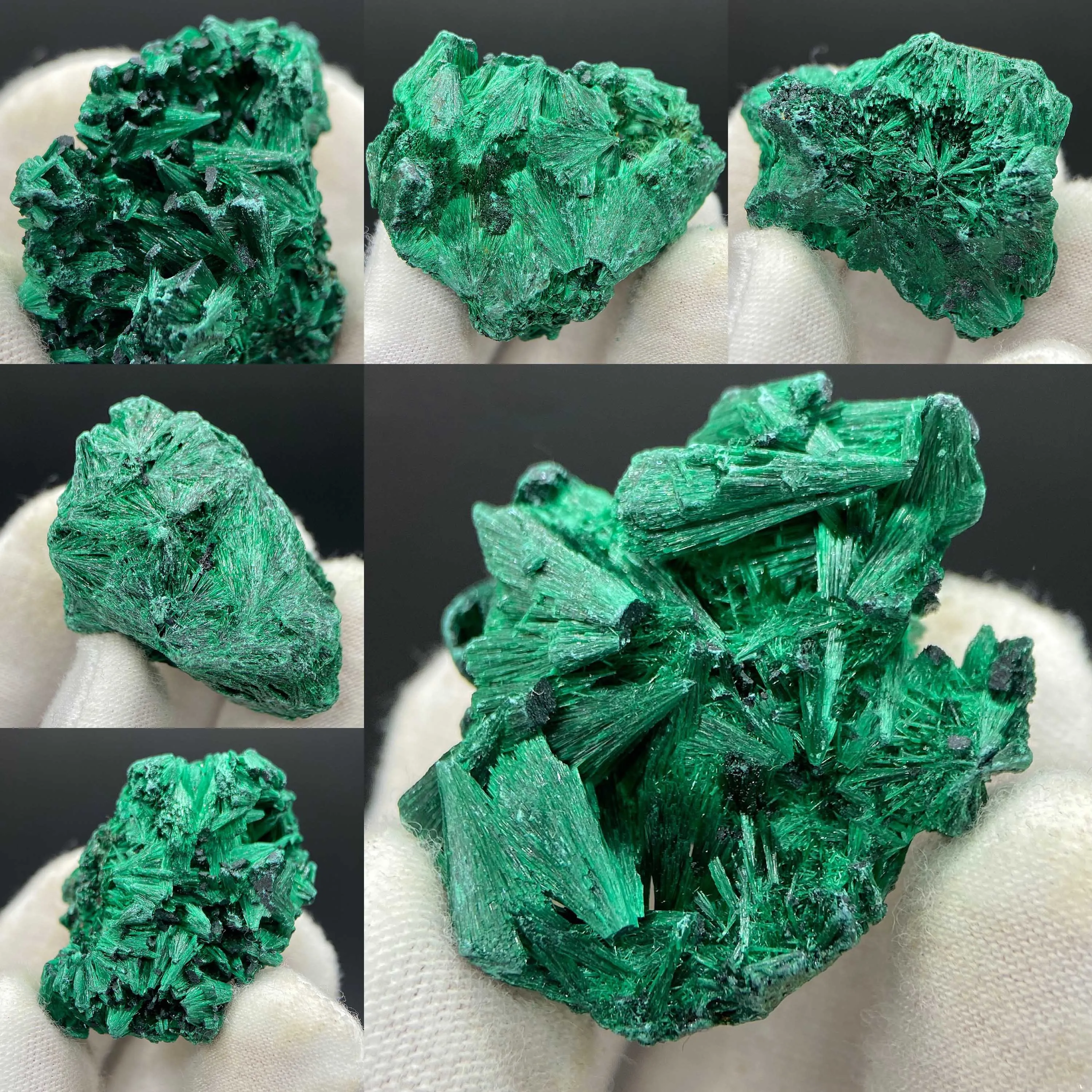 Congo Malachite pierre brute en forme d'aiguille Malachite cristal minéral naturel pierre brute Pigment Science vulgarisation spécimen Coll