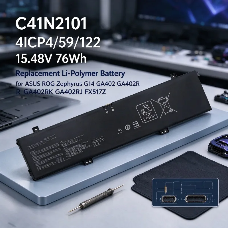 C41N2101 4ICP4/59/122 15.48V 76Wh Replacement Li-Polymer Battery for ASUS ROG Zephyrus G14 GA402 GA402R GA402RK GA402RJ FX517Z
