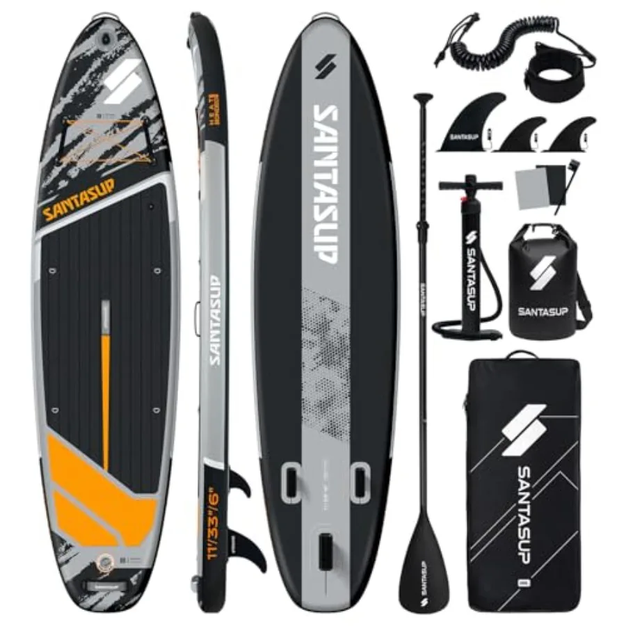 Inflatable Stand Up Paddle Board for adults and youth of all skill levels EVA anti-slip deck 10'6/11' wide stance includes SUP