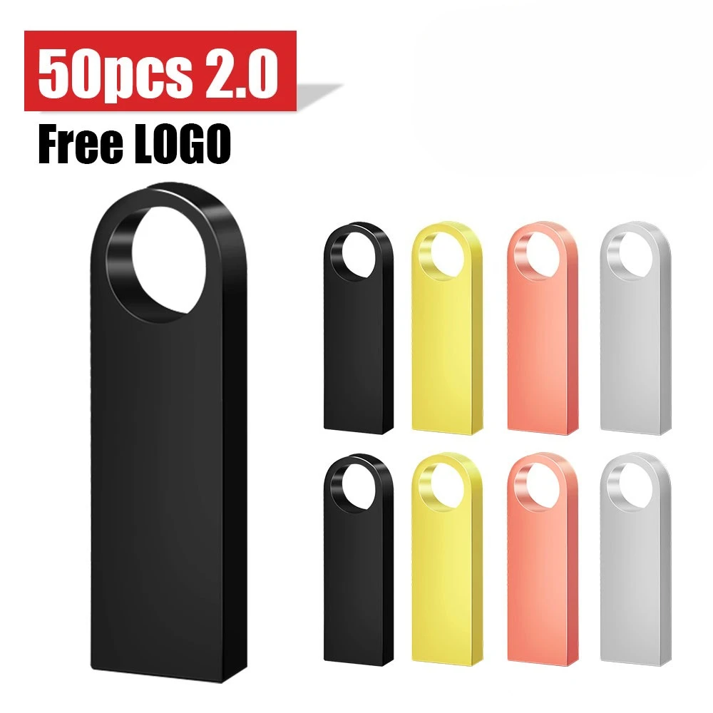 

Bulk 50PCS Metal Waterproof USB Flash Drive Super Mini Pen Drive 32gb 16gb 2.0 Pendrive Flash Drive Logo Customize 8gb 4gb USB