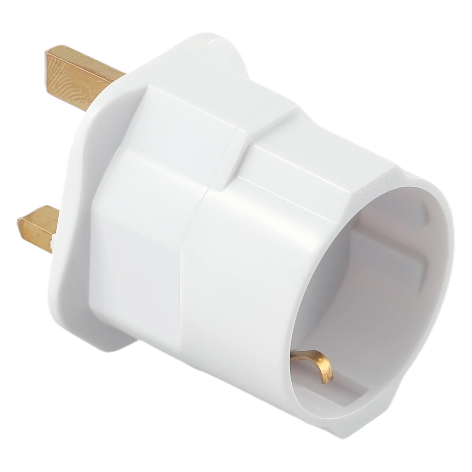 British Plug Adapter Home 2Pin To 3Pin ABS With Ground ABS Plastic Three Pins White 1 Pcs British Standard High Quality