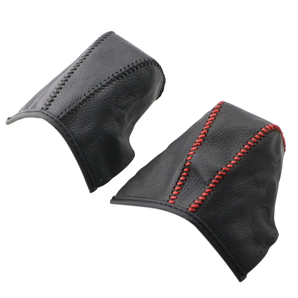 Genuine Leather Car Gear Collars Handbrake Protection Cover for Nissan X-Trail Xtrail T32 Rogue Qashqai J11 2014-2021 Murano