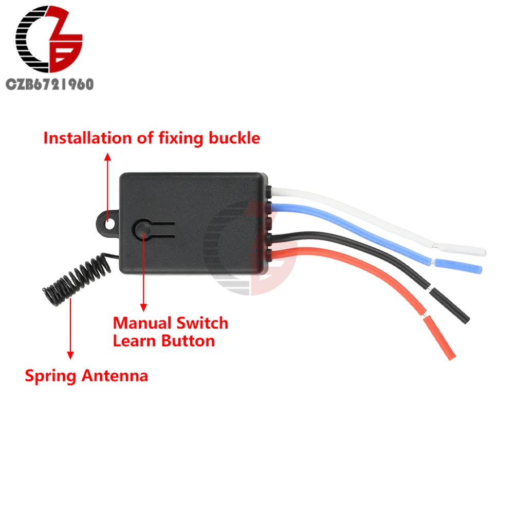 

DC 5-60V 10A Wireless Relay Switch Module 433Mhz RF Remote Control Switch Receiver Self locking/Interlocking/Jogging/Delay Relay
