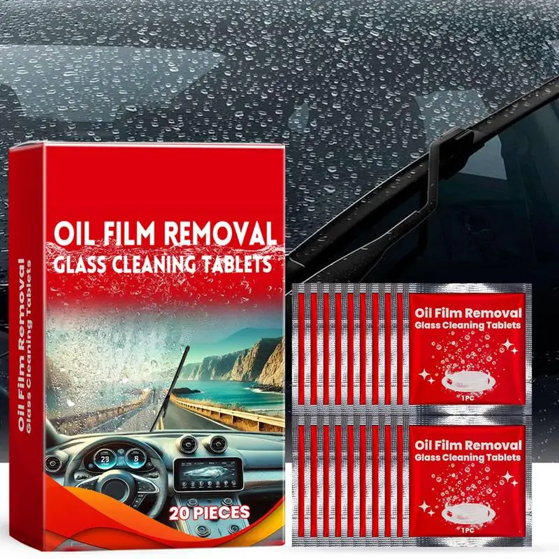 Washer Fluid Tablets Solid Tablets Oil Film Cleaner Glass Wiper Safe Window Glass Cleaner Effervescent Wiper Tablet For Toilets