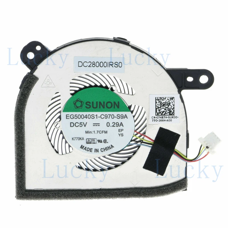 f   Cooling Fan For Dell Latitude 5285 5290 Fan EG50040S1-C970-S9A 07487H 7487H