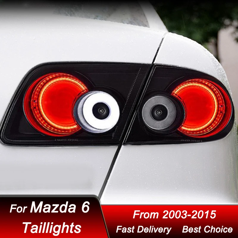 Car styling Tail Lights For Mazda 6 2003-2015 New style full LED Tail Lamp Dynamic Turn Signal Light Tail Lamp Assembly