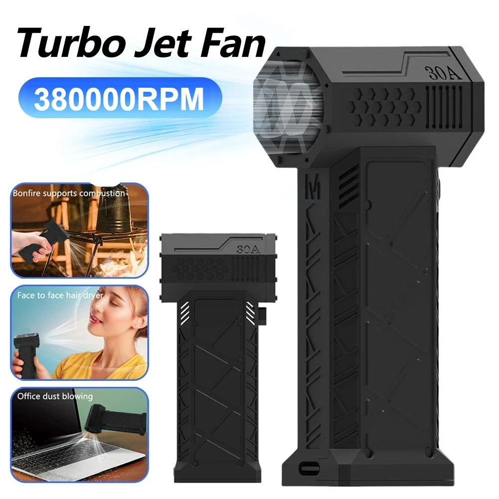 380000 دورة في الدقيقة منفاخ الهواء فرش السيارات مروحة توربو صغيرة نفاثة 52 متر/الثانية سرعة USB قابلة للشحن منفضة قوية للوحة المفاتيح/نظيف السيارة