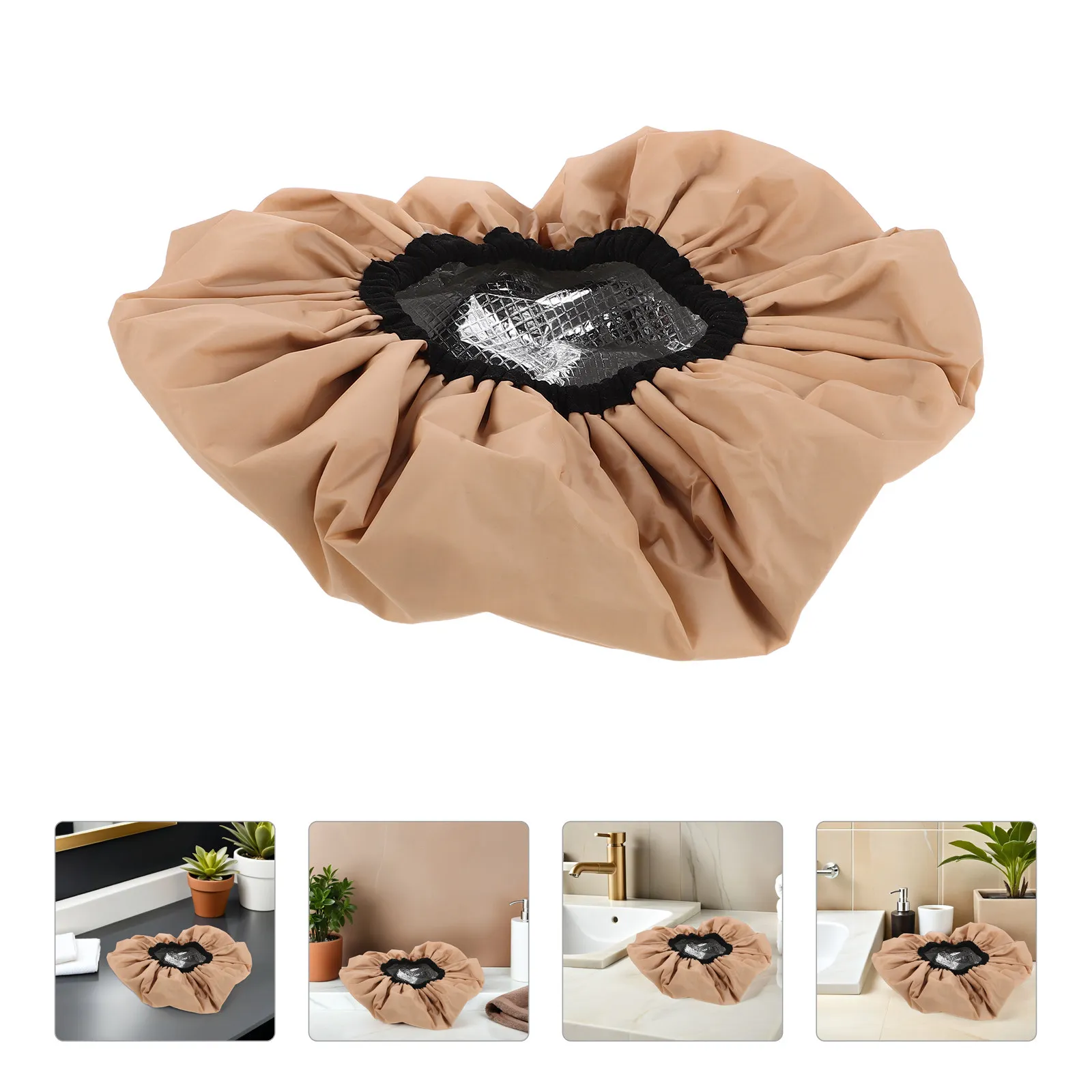 

3Pcs Hair Steaming Cap Double Layer Aluminum Foil Deep Conditioning Heat Retention Waterproof Shower Hair Oil Cap Spa Thermal