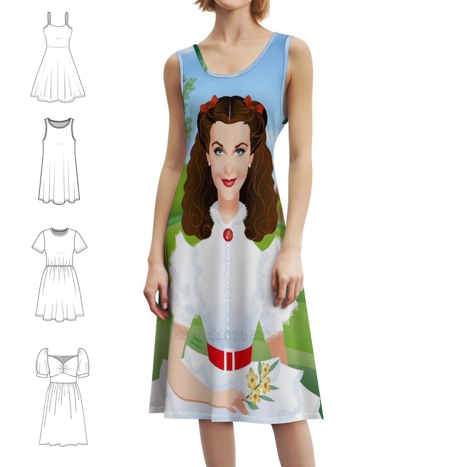 فستان أبيض على الطراز الكوري فستان كاجوال للنساء فساتين مكتب يومية بسيطة للسيدات أليخاندرو موغولو ملابس نسائية فنية #1