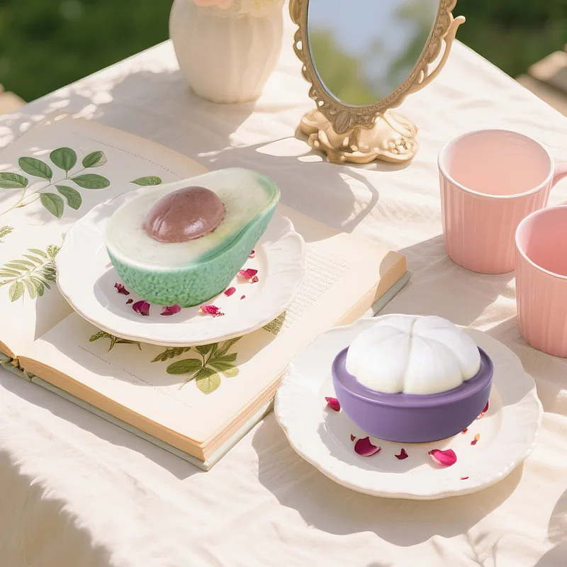 

Simulation Avocado Mangosteen Silicone Molds Mousse Cake Chocolate Mould DIY French Dessert Jelly Ice Cream Baking Accessories