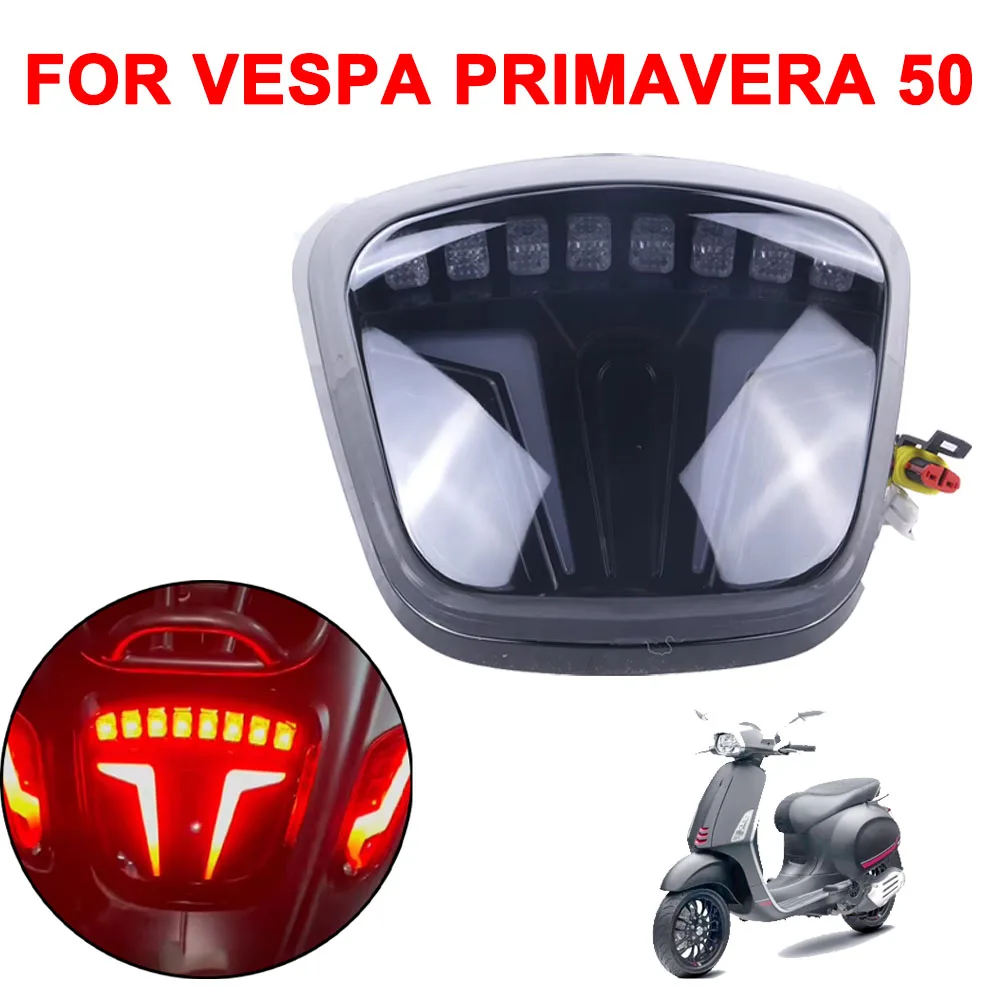 

For Vespa Sprint Primavera 150 Motorcycle Part Running Light Tail Light LED Brake Turn Signal Rear Light Low Profile Taillight