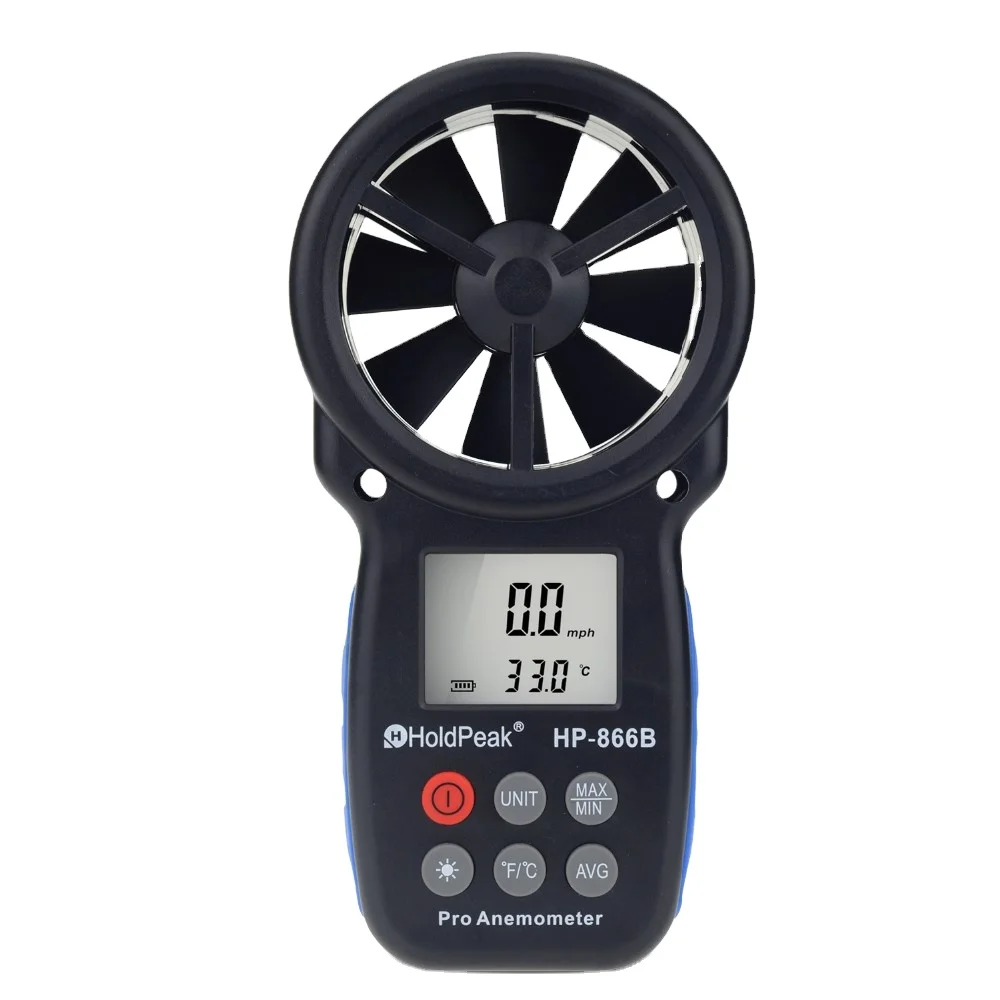 HOLDPEAK HP-866B-WM 6 1 ANEMOMETER MULTIFUNCTION WIND SPEED METEOROLOGICAL INSTRUMENT MEASURING DEW POINT BAROMETRIC PRESSURE