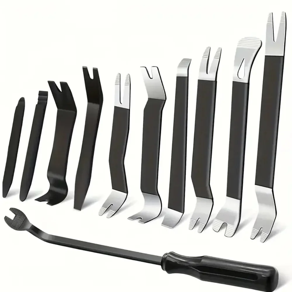 

11pcs Car Audio Disassembly Tool PryClip Rocker Crowbar Bar Door Panel Disassembly Pry Panel Interior Car Trim Removal Tool