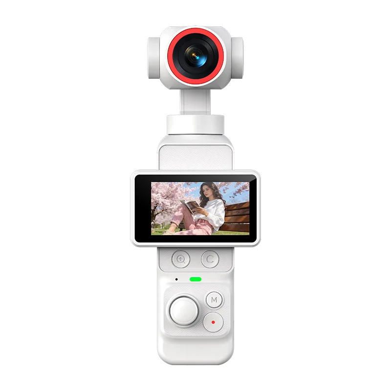 New high-definition 4K handheld PTZ sports camera with 330 rotatable lens and anti shake camera suitable for outdoor sports
