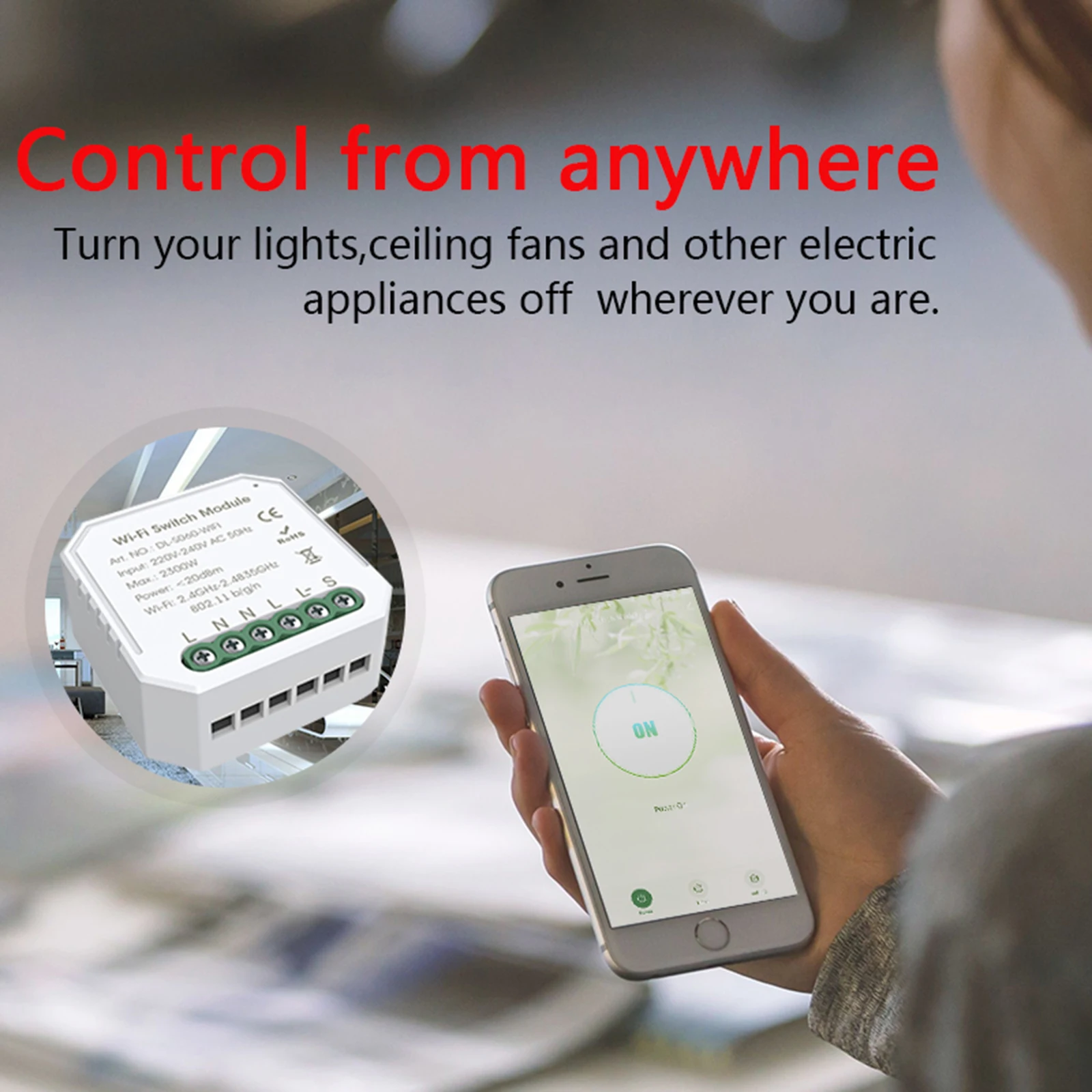 Mini Wifi Smart Switch Smart home modulo interruttore luce fai da te, telecomando Alexa Google Home voice control