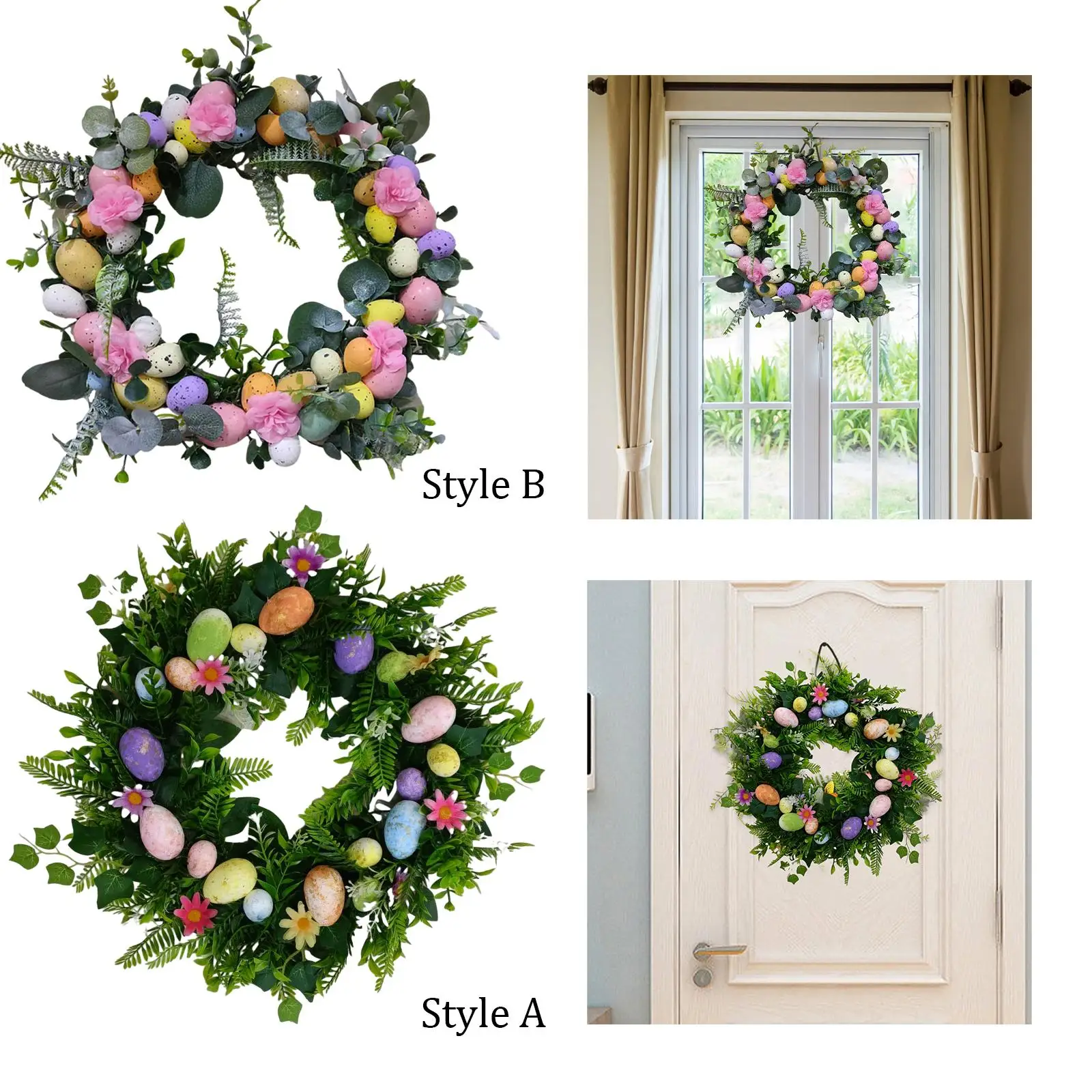 

Пасхальный венок с яйцом, искусственная цветочная гирлянда, пасхальная дверная гирлянда, искусственные пасхальные венки для входной двери