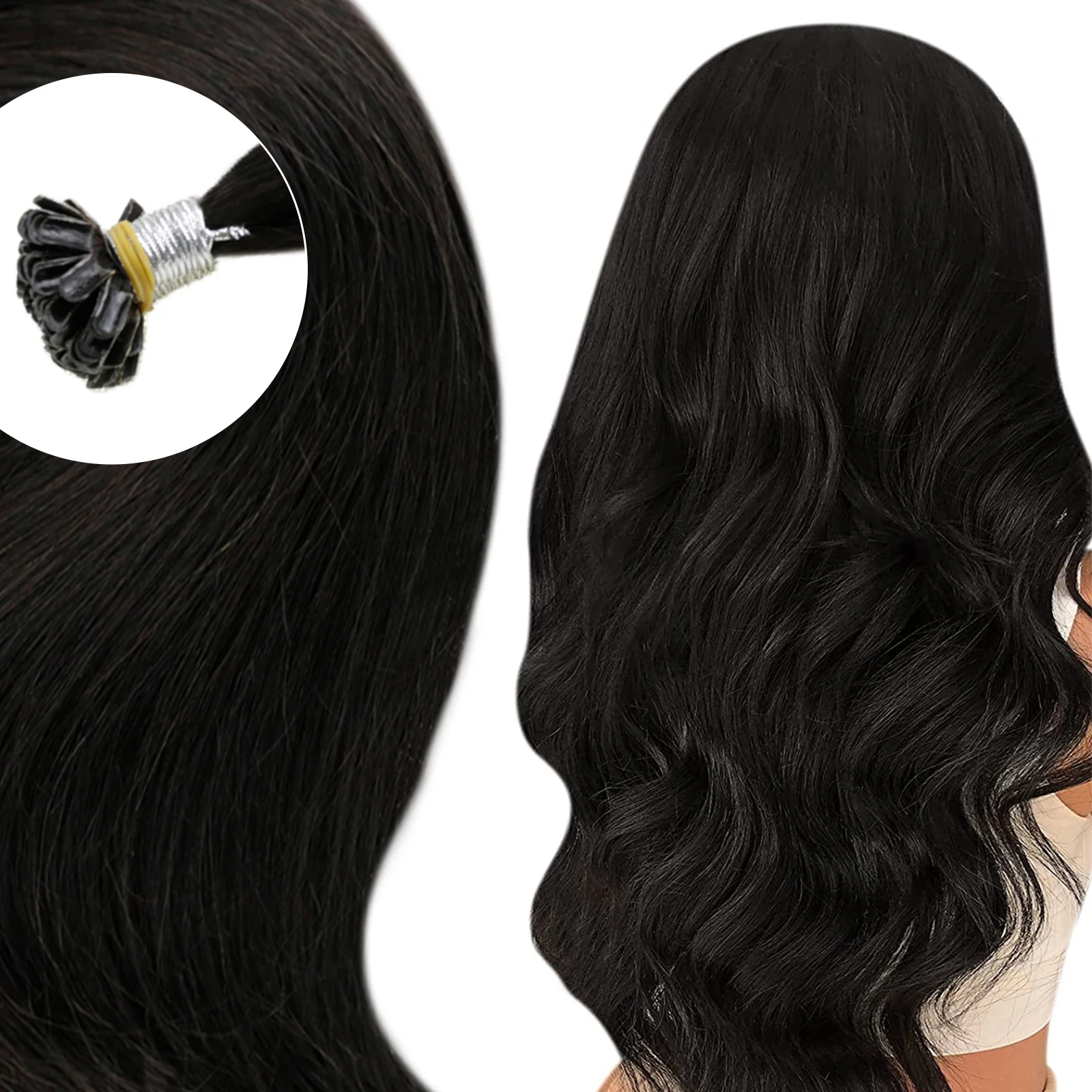 Volledige Glans U Tip Hair Extensions Fusion Haar Balayage Kleur 40-50g Keratine Lijm Kralen Prebonded Human hair Extensiones