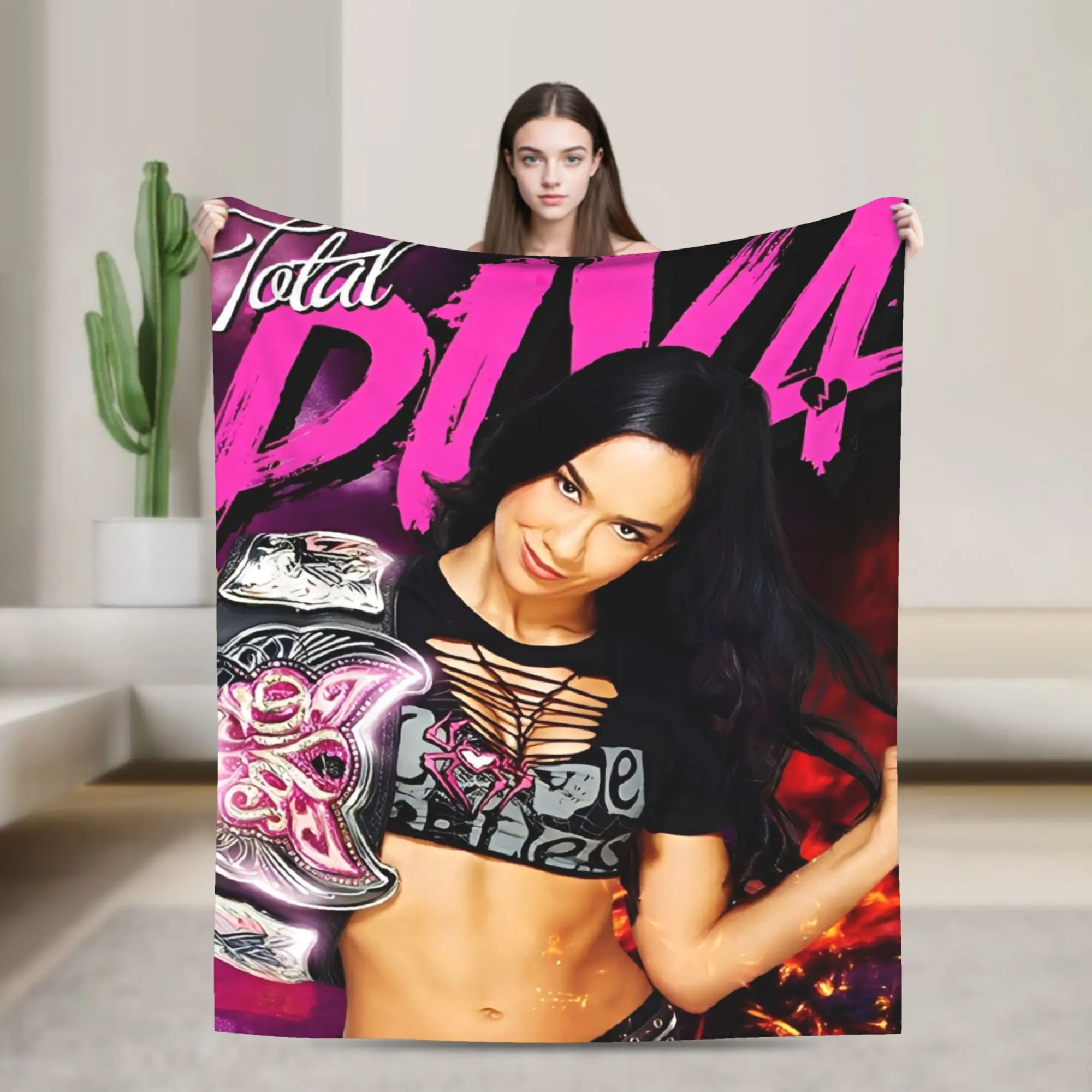

Одеяло AJ Lee Wrestling Girl 90-х годов, фланелевое одеяло с принтом, многофункциональные супер теплые пледы для постельных принадлежностей, покрывало для спальни
