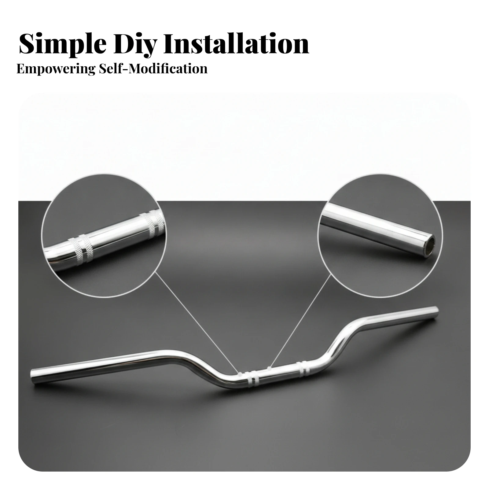Retro Motorcycle Handlebar Smooth Bent Motorcycle Handlebar Polished