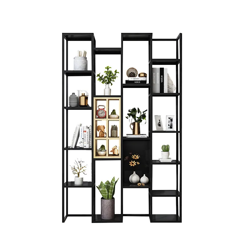 Nordic shelves partition living room entrance entrance bookshelf floor shielding decorative creative multi-layer storage display