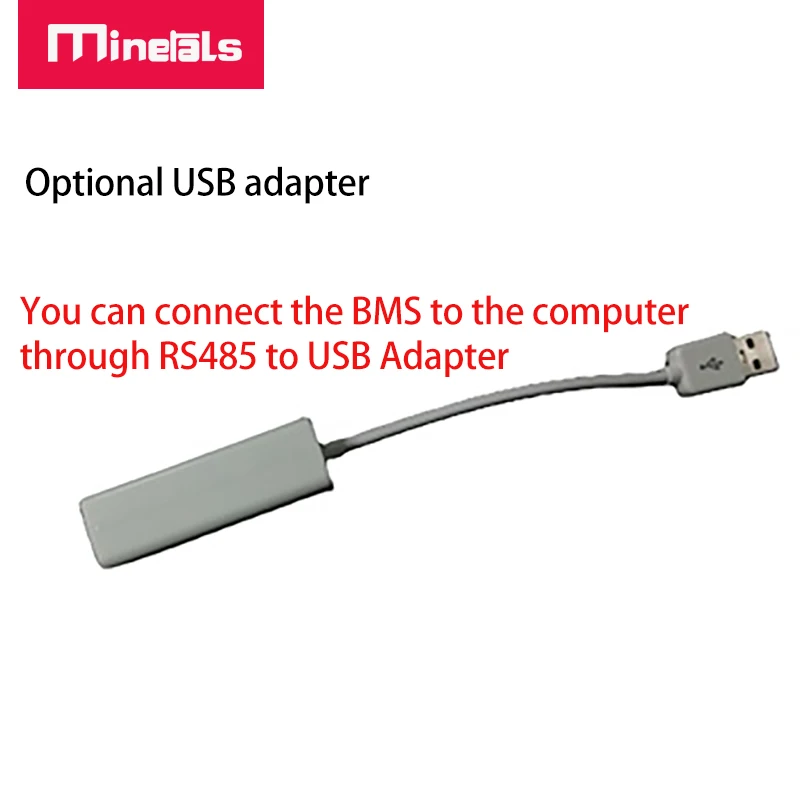 LCD USB adaptér jen pro V16 E10 invertor BMS komunikovat s PC naskrz RS485 na USB adaptér RJ45 levý bok lodi