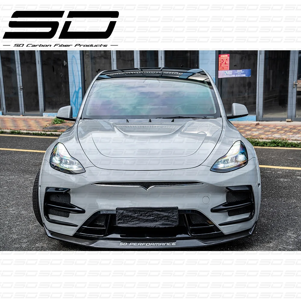 Real dry carbon high quality full set wide body kit for model Y