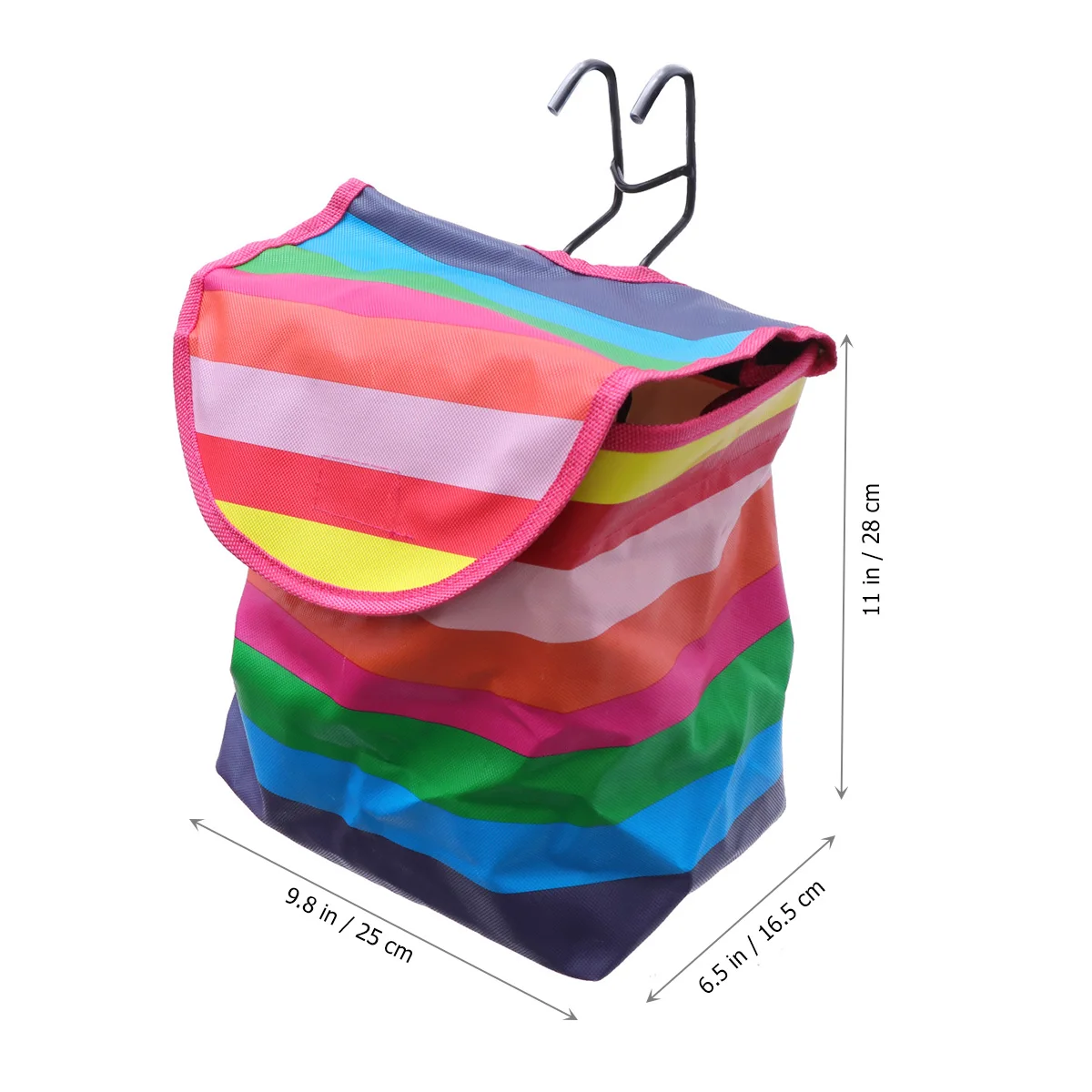 

Durable Canvas Bike Basket Foldable Waterproof Large Capacity Steel Hook Easy Installation for Handlebars Front Storage Carrier