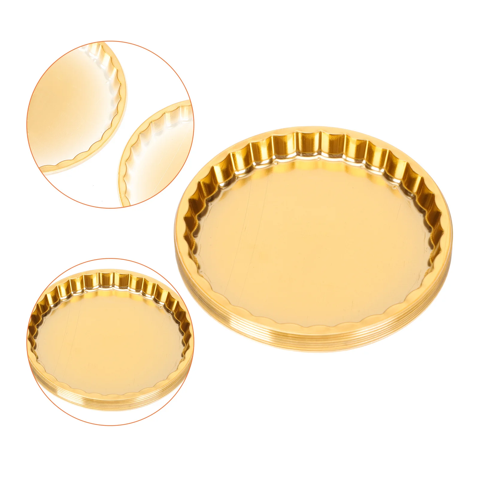 

20pcs Cake Pad Gold Foil Base Round Mousse Dessert Board Pet Material For Baking Wedding Party Storage Tray Cake Mat Baking