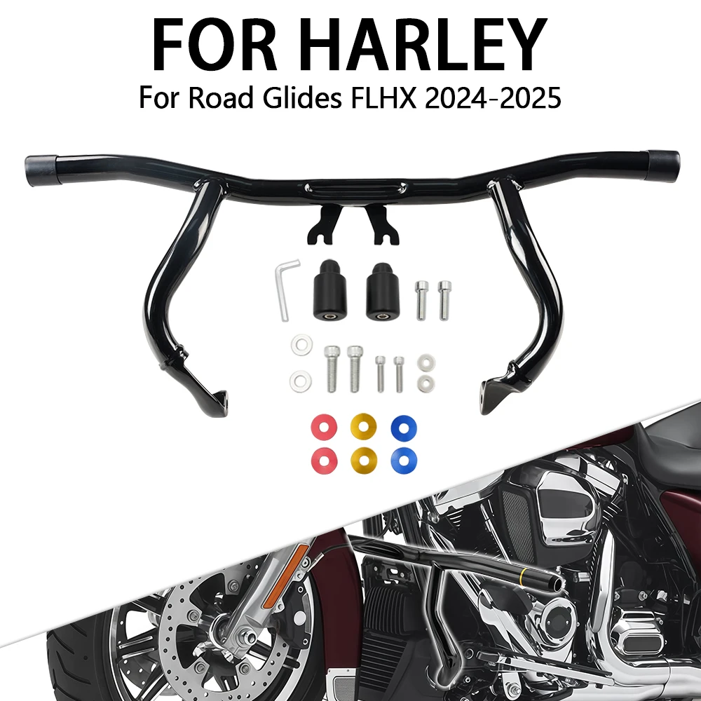 Engine Guard Crash Protection Flat-Out Bar Fit For Harley Touring CVO Road Glide FLTRXSTSE ST FLTRX Street Glide FLHX 2024 2025