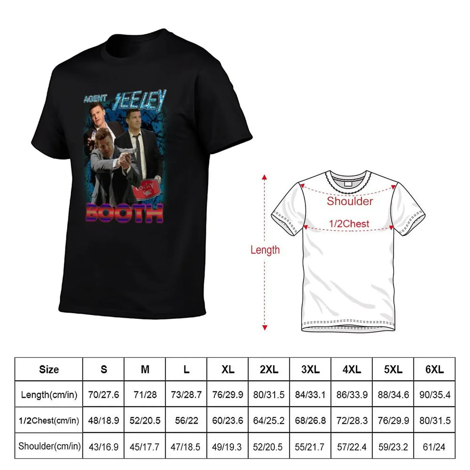 Seely Booth Vintage UPDATED , Bones and Booth T-Shirt anime t shirts plus sizes man clothes vintage t shirt men