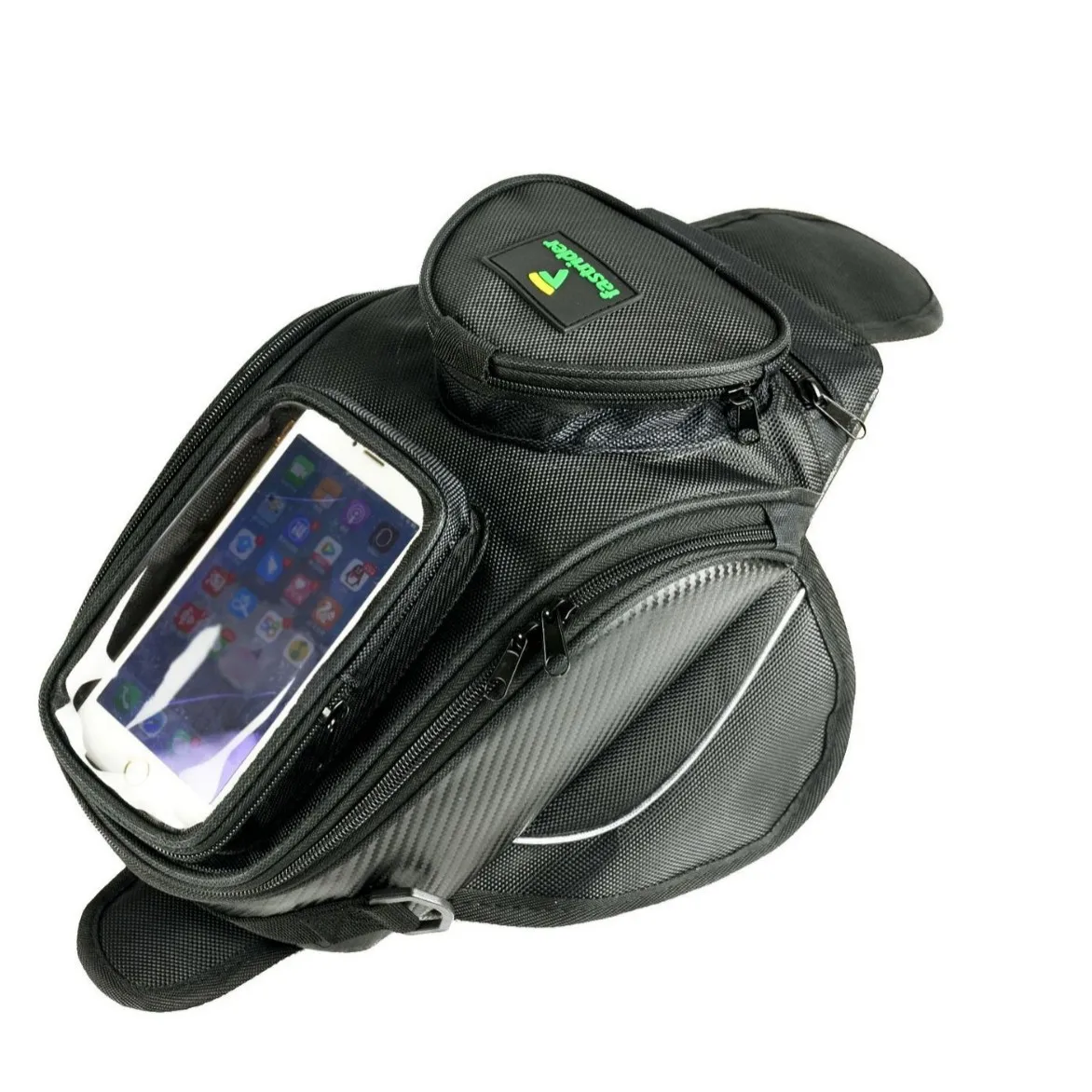 Universal Motorcycle Tank Bag Magnetic Waterproof Motorbike Fuel Tank Bag with Touch Screen Phone GPS Case Detachable Shoulder B