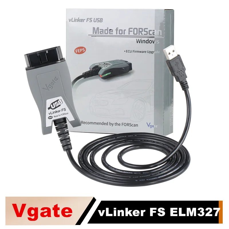 Vgate vLinker FS ELM327 For Ford FORScan HS/MS-CAN ELM 327 OBD 2 OBD2 Car Diagnostic Scanner Interface Tools OBDII For Mazda