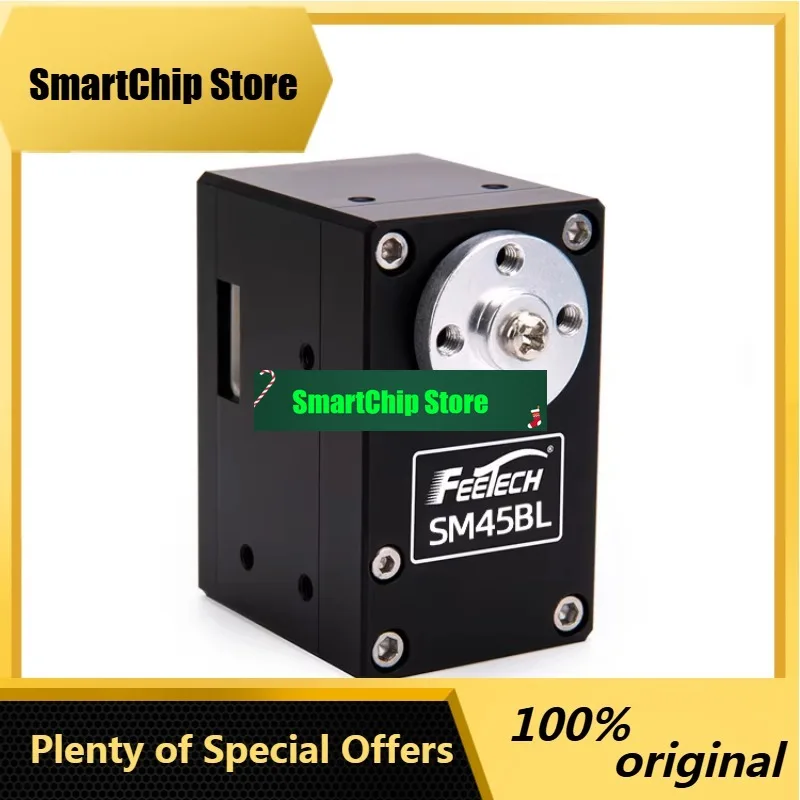 SmCpFEETECH SM45BL 24V 45kg High Torque Servo Actuators Mobus RTU For Airplane Robot Helicopter Boat Car Truck