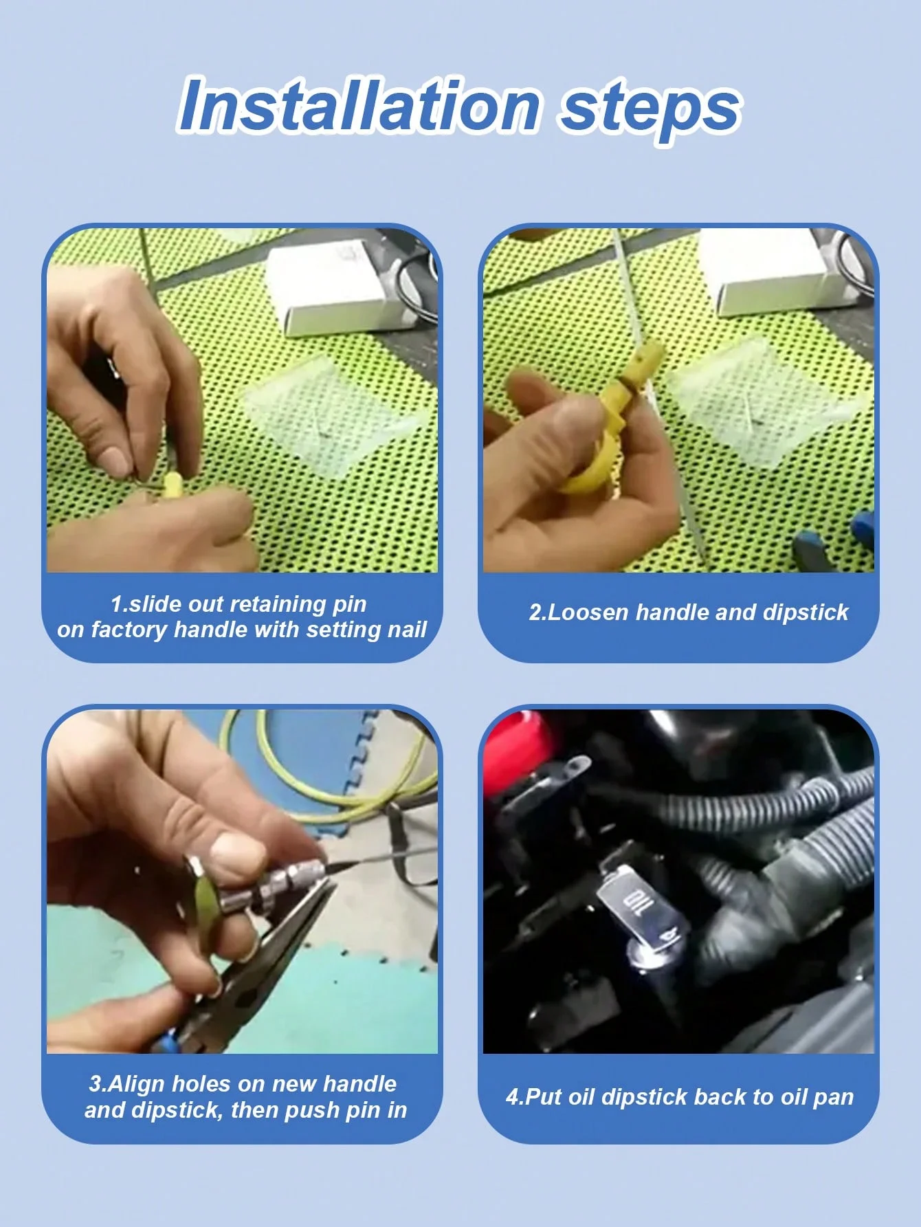 알루미늄 오일 딥스틱 핸들 (포드 GT V8 GT500 1999-2011), 블랙 매트 마감, 맞춤형 엔진 업그레이드 부품, 쉬운 설치, 스타일리시