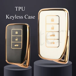 Jingyuqin 3/4 BTN Soft TPU Car Key Case For Lexus NX IS RX ES GX LX LS UX GS 200 260 300 350 NX200 NX300 RX350 Accessories