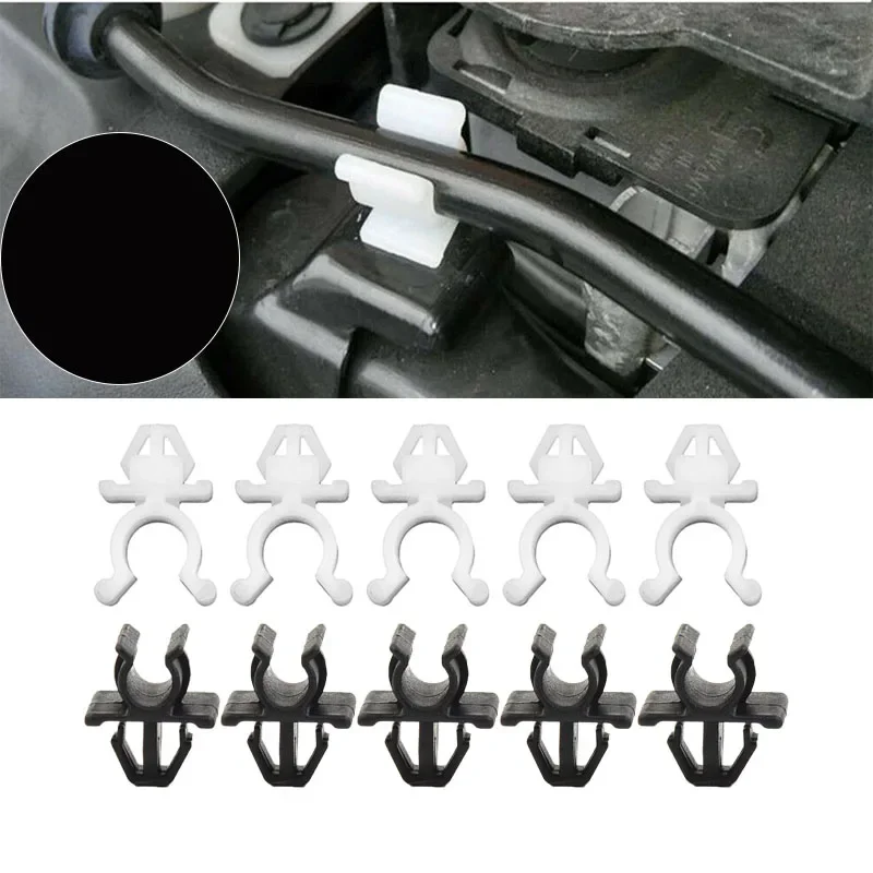 10PCS Retainer Clip For Nissan Pathfinder Navara Skyline X-Trail T30 Hood Bonnet Support Rod Clamp Clip Holder Hood Strut Prop 