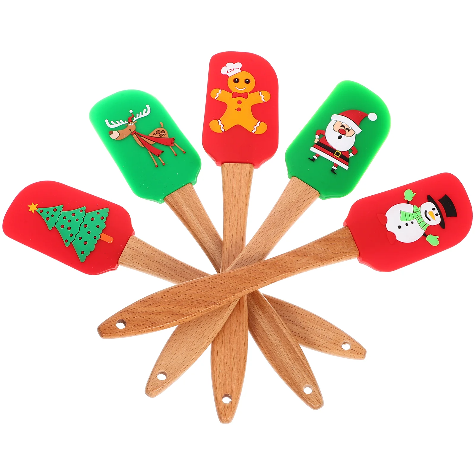 

5 Pcs Cream Spatula Control Cake Size Christmas Baking Tools Tableware Lovely Wood Daily