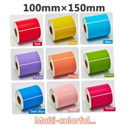 1 Roll Colorful 100×150mm Thermal paper self-adhesive label paper printing for  for Bar code Label Price Tag in Roll Oil-proof