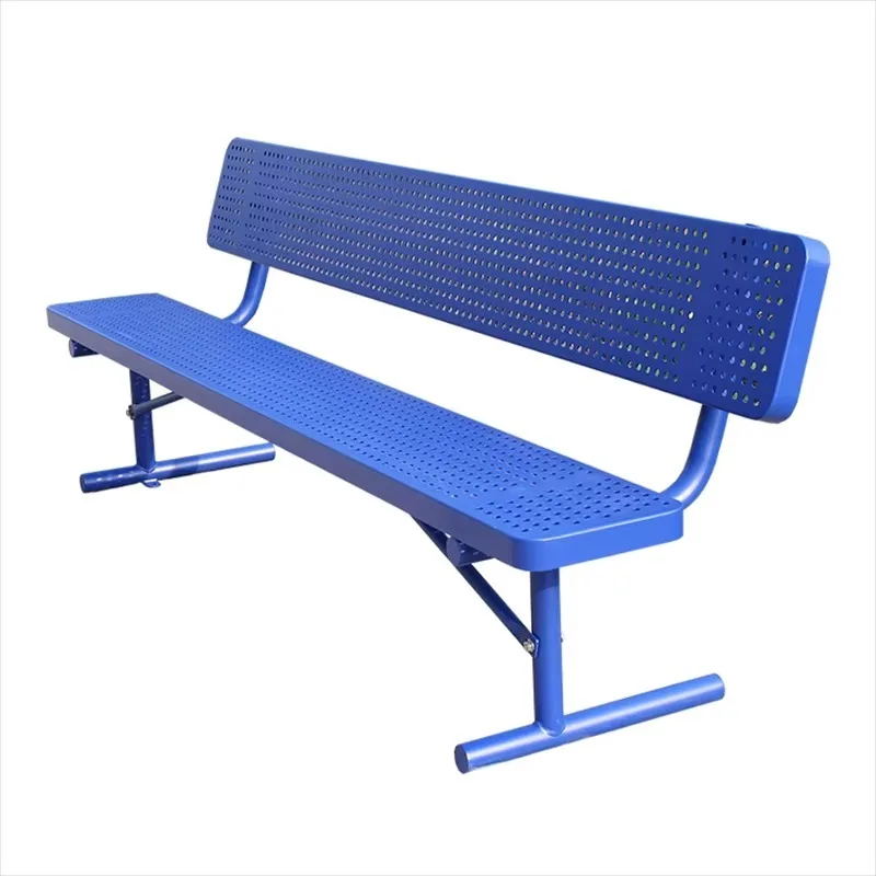 Outdoor Perforated Steel Bench Seat Outdoor Park Metal Seat Bench Public Garden Courtyard Outdoor