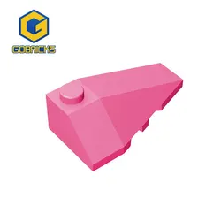 Gobricks 10PCS Bricks RIGHT ROOF TILE 2X4 W/ANGLE compatible with 43711 children's toys Assembles Building Blocks Brand Toys