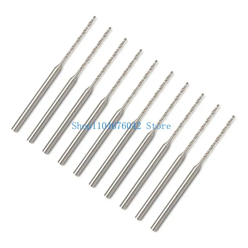 652F 10Pcs Reliable Mini Twist Drill Bits Set for Fine Detail Work in Art and Design