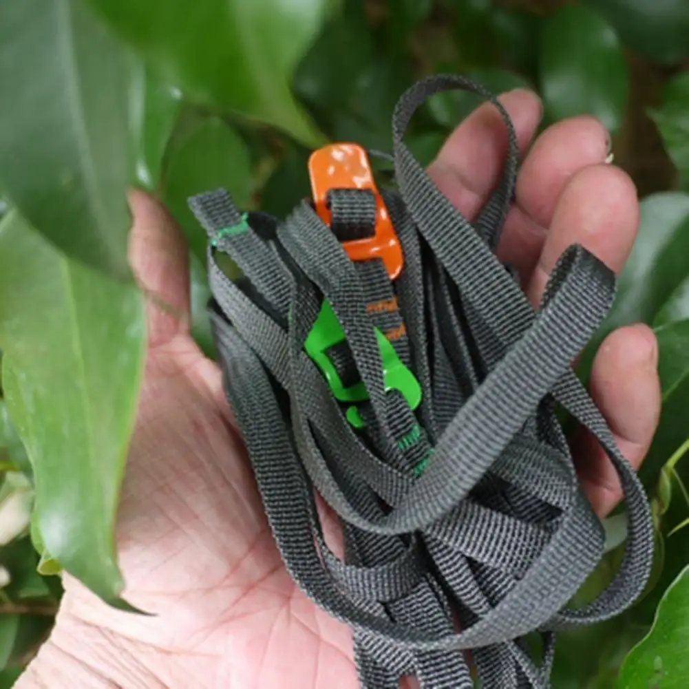 Heavy-duty Cords Heavy Duty Camping Straps with Metal Hooks for Outdoor Use Adjustable Luggage Cords Flat Straps with for Tarps