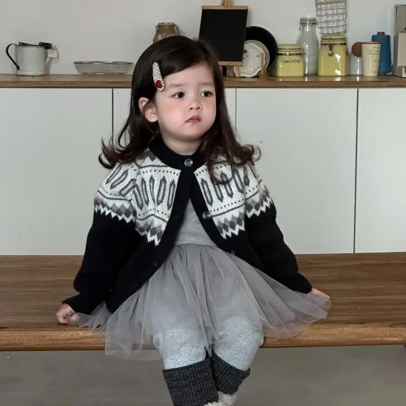 

2025 Winter New Baby Sweater Coat Cotton Boys Girls Long Sleeve Knit Cardigan Toddler Casual Jacket Thick Warm Infant Clothes