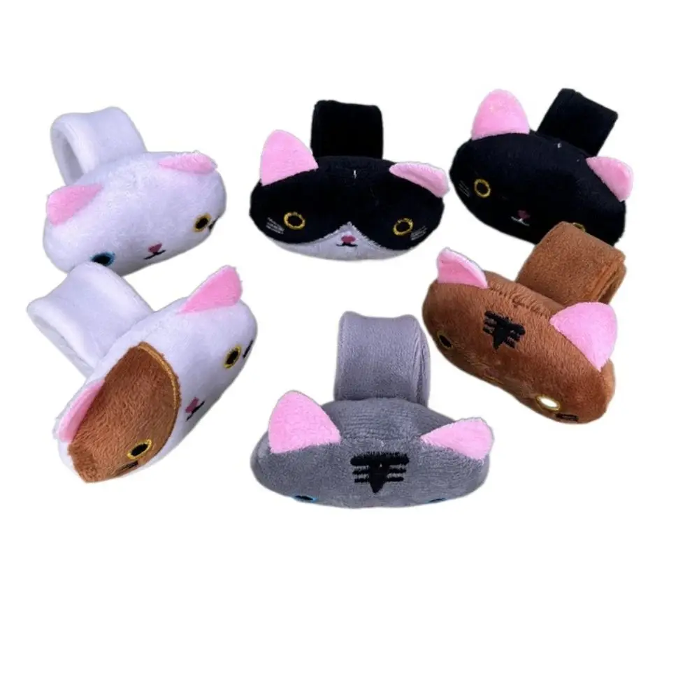 Plush Toy Simulation Plush Cat Slap Band Cute Doll Pink Slap Bracelet Series Soft Black Plush Doll Slap Bracelet Home Decor