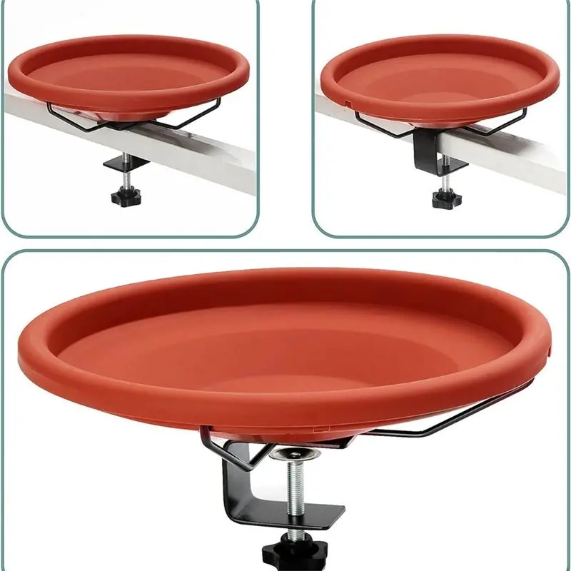 FLYY-Vogelbadewanne, Vogelbadzaun, Abnehmbares Balkongeländer, Vogelfutterspender, Hängender Vogelfutterspender Einlagig – Detail 5